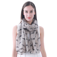 Rottweiler Dog Print Scarf Lightweight
