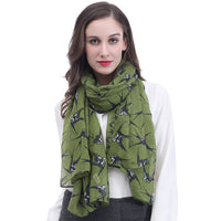 Swallow Bird Print Scarf Lightweight