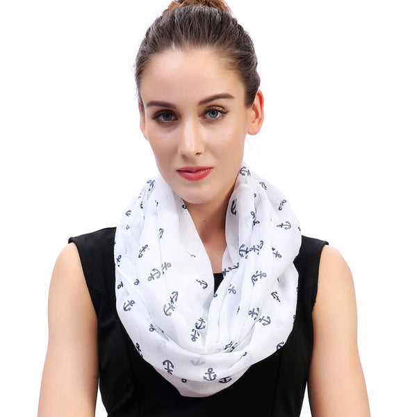 Anchor Print Infinity Scarf