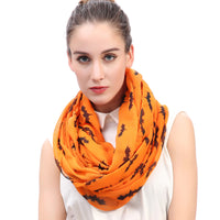 Halloween Bat Print Scarf Lightweight