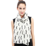Halloween Bat Print Scarf Lightweight