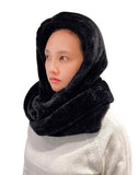 Faux Fur Hooded Infinity Scarf