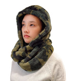 Faux Fur Hooded Infinity Scarf