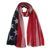 American Flag Print Women's Scarf Lightweight for All Seasons